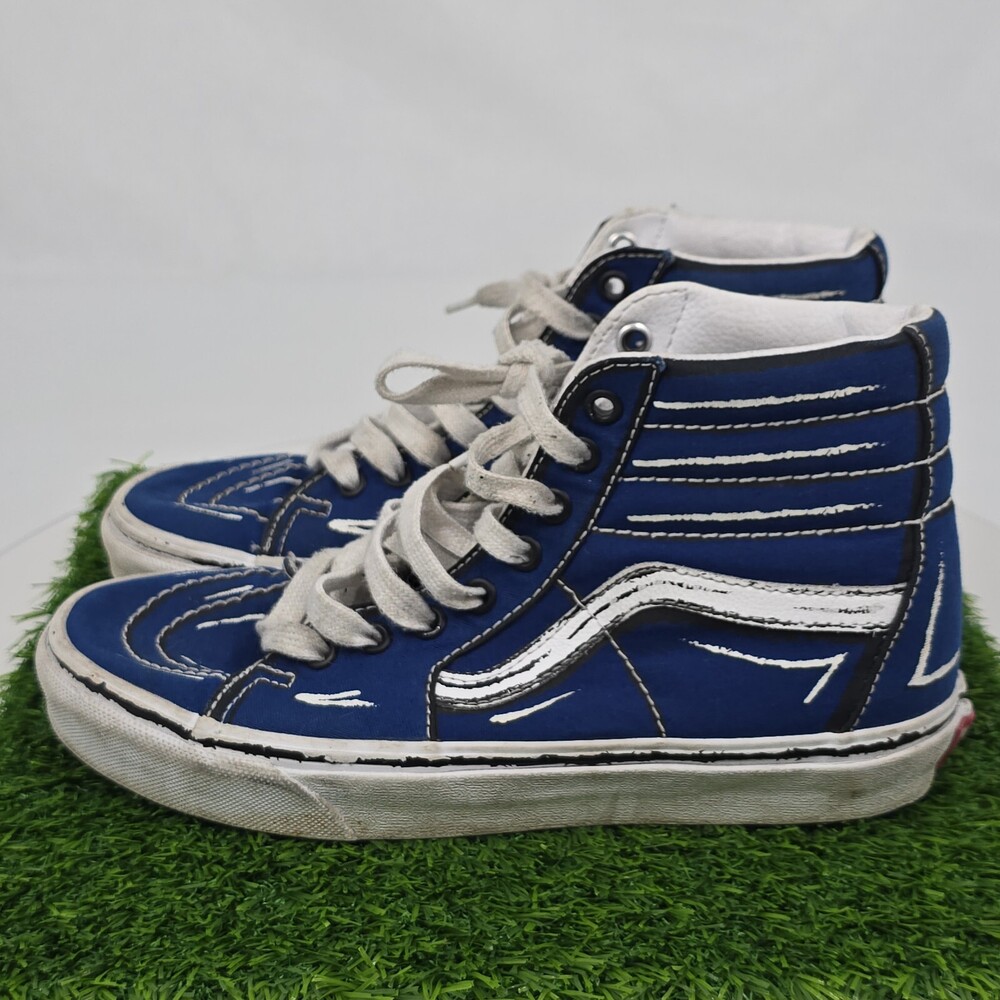 Vans Sk8-hi Cartoon Sketch True Blue Sneakers Men 5.5/Women 7 Dr Seuss